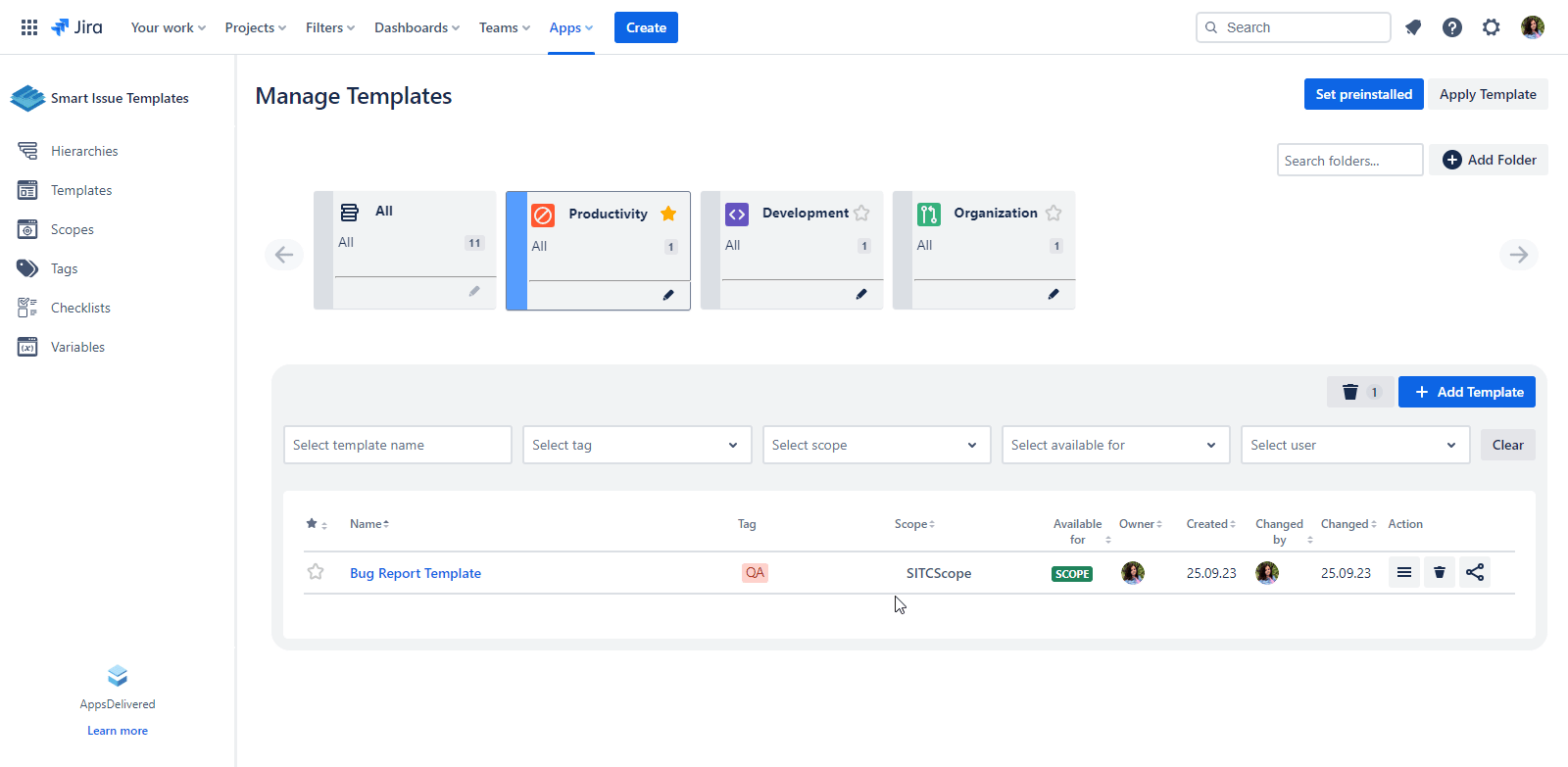 Scope details on the Manage Templates page.gif