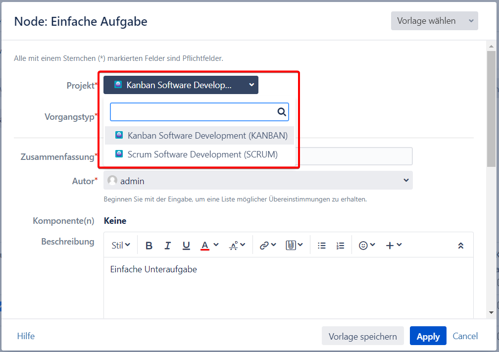 Dropdown-Liste der Projekte.png
