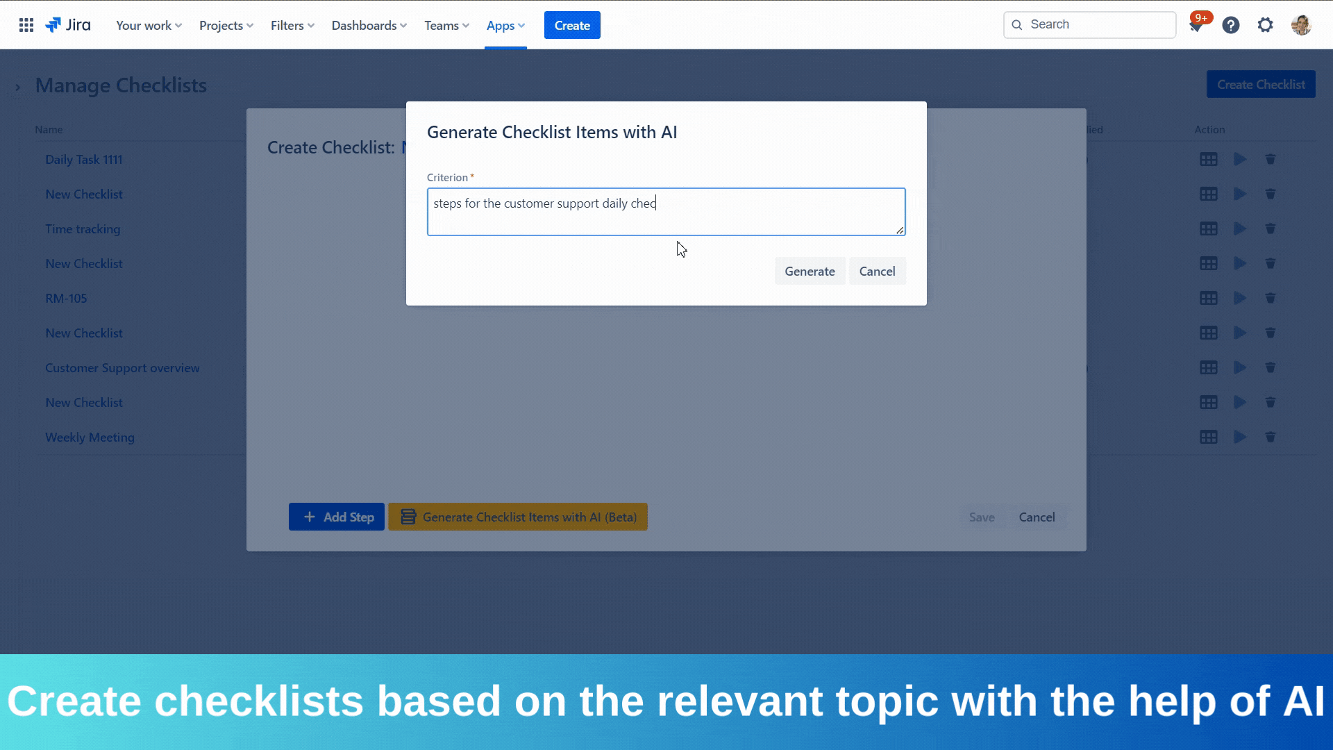 Сreate checklists based on the relevant topic with the help of AI.gif